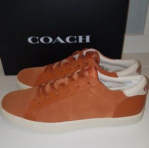 Coach suede sneakers Mens Orange size 10.5 "Rare"